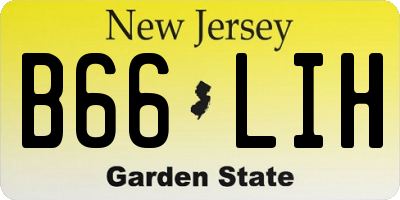 NJ license plate B66LIH
