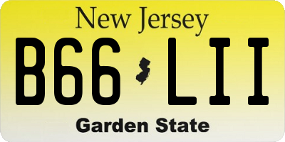 NJ license plate B66LII