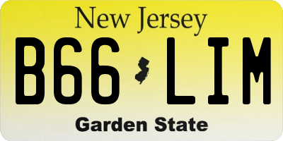 NJ license plate B66LIM