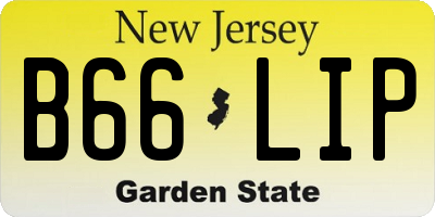 NJ license plate B66LIP