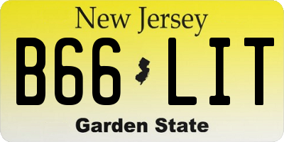 NJ license plate B66LIT