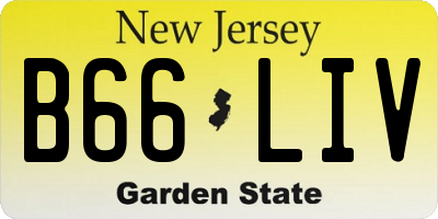 NJ license plate B66LIV