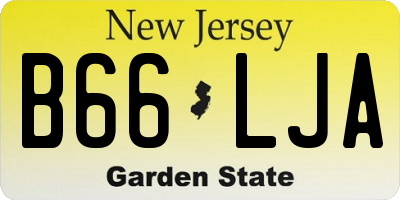 NJ license plate B66LJA