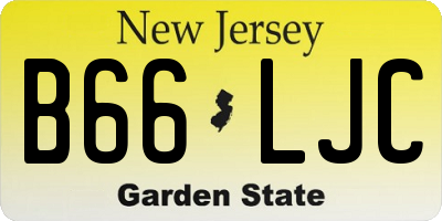 NJ license plate B66LJC