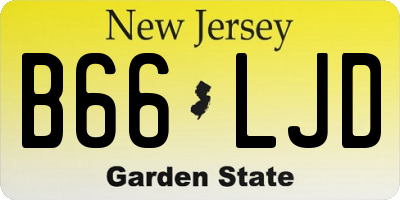 NJ license plate B66LJD