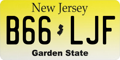 NJ license plate B66LJF