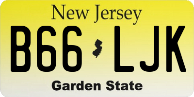 NJ license plate B66LJK