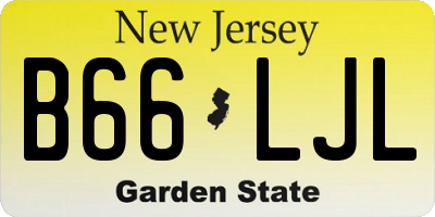 NJ license plate B66LJL