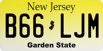 NJ license plate B66LJM