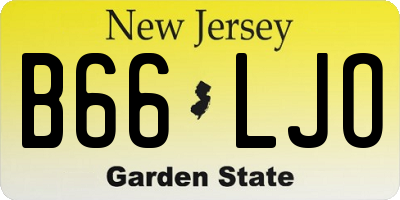 NJ license plate B66LJO