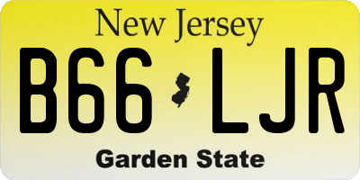 NJ license plate B66LJR