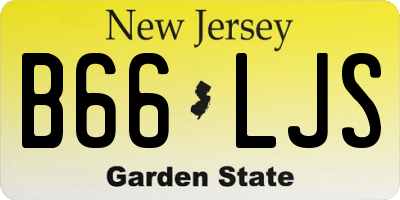 NJ license plate B66LJS