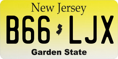 NJ license plate B66LJX