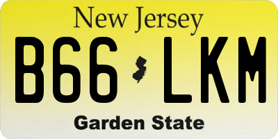NJ license plate B66LKM