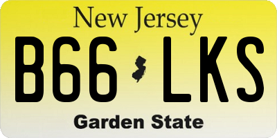 NJ license plate B66LKS