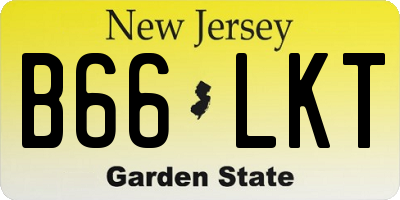NJ license plate B66LKT
