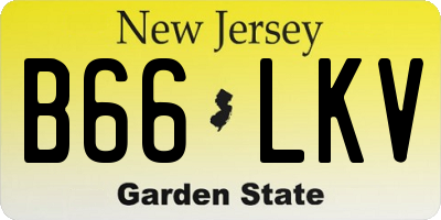 NJ license plate B66LKV