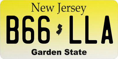 NJ license plate B66LLA