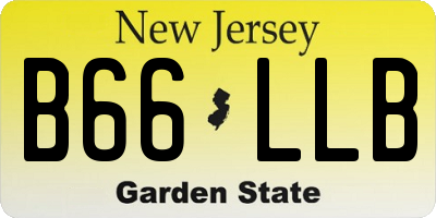 NJ license plate B66LLB