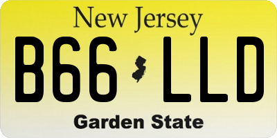 NJ license plate B66LLD