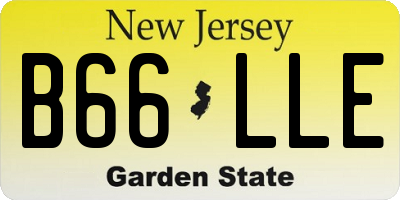 NJ license plate B66LLE
