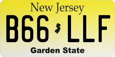 NJ license plate B66LLF
