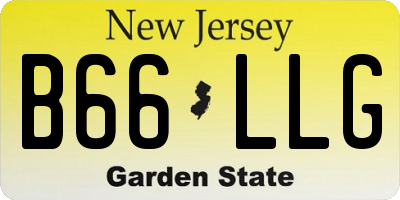 NJ license plate B66LLG