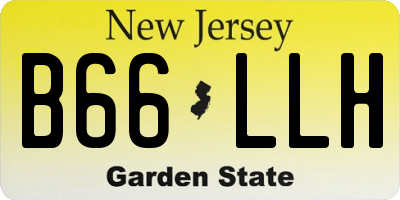 NJ license plate B66LLH