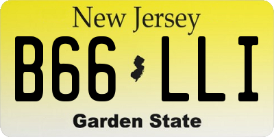 NJ license plate B66LLI
