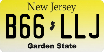 NJ license plate B66LLJ