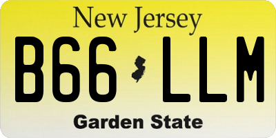 NJ license plate B66LLM
