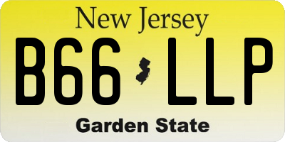 NJ license plate B66LLP