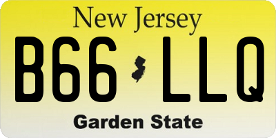 NJ license plate B66LLQ