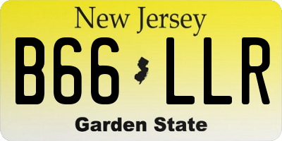 NJ license plate B66LLR