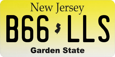 NJ license plate B66LLS