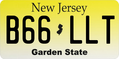 NJ license plate B66LLT