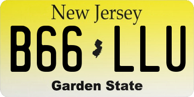 NJ license plate B66LLU