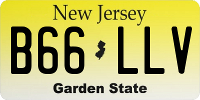 NJ license plate B66LLV
