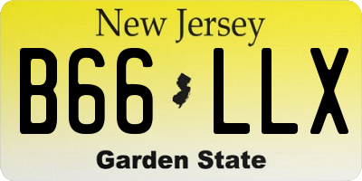 NJ license plate B66LLX