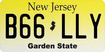 NJ license plate B66LLY