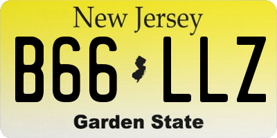 NJ license plate B66LLZ