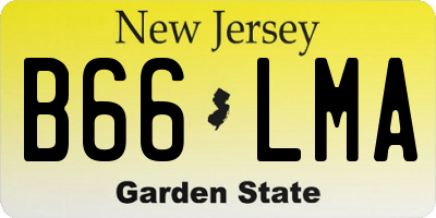 NJ license plate B66LMA