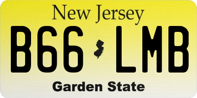 NJ license plate B66LMB