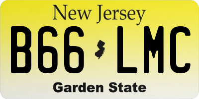 NJ license plate B66LMC