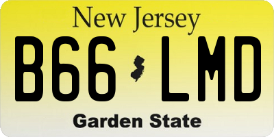 NJ license plate B66LMD