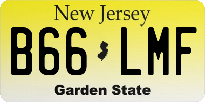 NJ license plate B66LMF