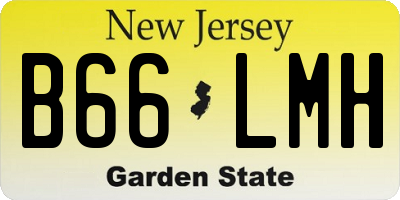 NJ license plate B66LMH