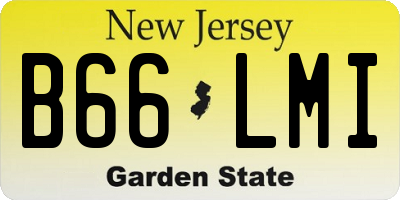 NJ license plate B66LMI