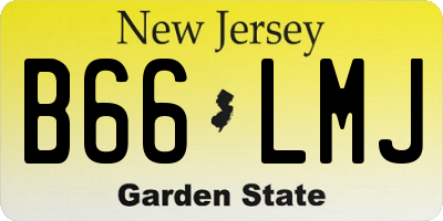 NJ license plate B66LMJ