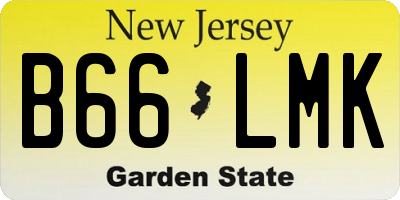 NJ license plate B66LMK